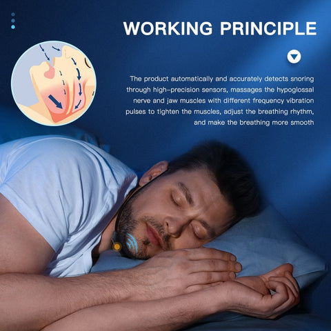 SearchFindOrder USB Smart Anti-Snoring Device with EMS Pulse for Comfortable, Snore-Free Sleep & Apnea Relief