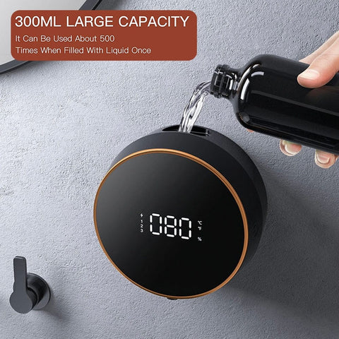 SearchFindOrder Wall Mount Automatic Electric Touchless Foam Soap Dispenser with LED Temperature Display
