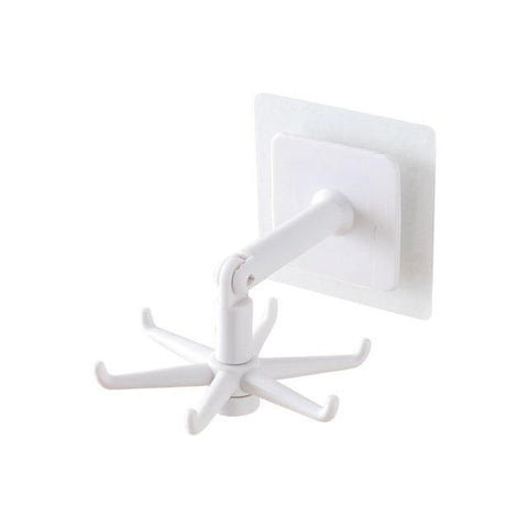 SearchFindOrder White 2 Pieces 360 Degree Rotating Hook (2 pieces)