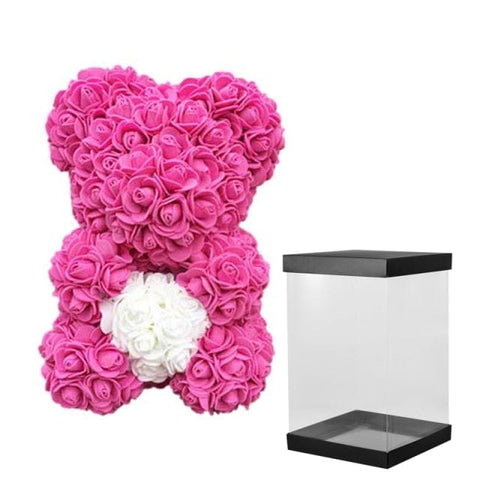 SearchFindOrder White and Pink With Box & LED The Rose Bear