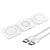 SearchFindOrder white Magnetic 3-in-1 5W Foldable Fast Wireless Charging Station