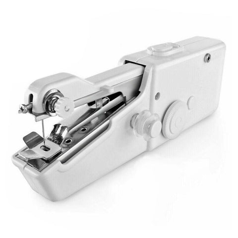 SearchFindOrder White Portable Handheld Sewing Machine Mini Stitch Sew Needlework Cordless Clothes Fabrics Electric Sewing Machine