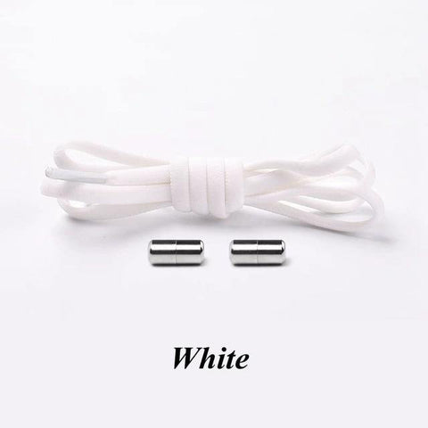 SearchFindOrder White Smart No-Tie Shoelaces