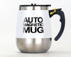 SearchFindOrder White Stainless Steel Magnetized Self Stirring Mug