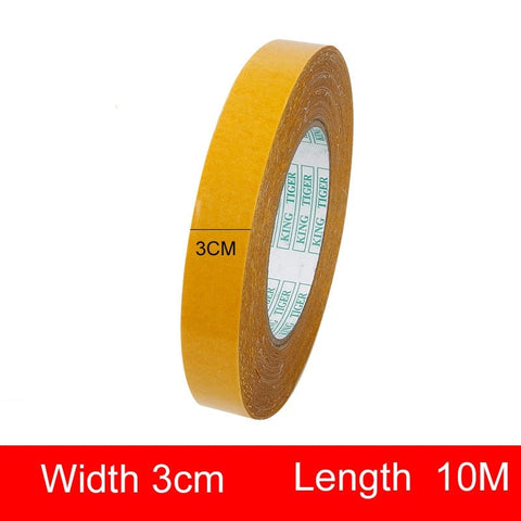 SearchFindOrder Width 3cm / 10M Double-Sided Cloth Translucent Mesh Waterproof Super High Viscosity Adhesive Tape
