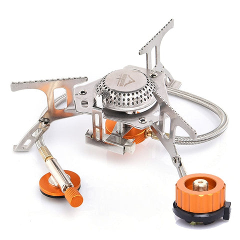 SearchFindOrder With adapator / China Mini Foldable Outdoor Camping Gas Stove