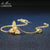 SearchFindOrder Yello Gold Plated Honey Bee Charm Bracelet Citrine Gemstone