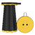 SearchFindOrder yellow-black Portable Retractable Folding Stool