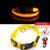 SearchFindOrder Yellow ButtonBattery / XL NECK 52-60 CM LED Dog Collar - USB Rechargeable