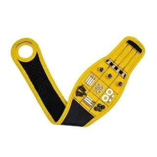 SearchFindOrder Yellow Magnetic Tool Holder Wristband with Pockets