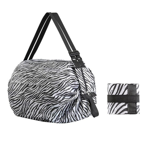 SearchFindOrder Zebra pattern Waterproof Reusable Foldable Shopping and Travel Bag